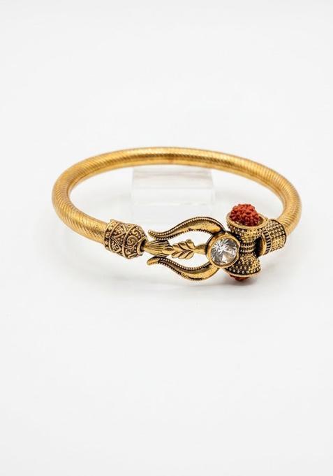 Golden Rudraksha Rakhi Set Of 1