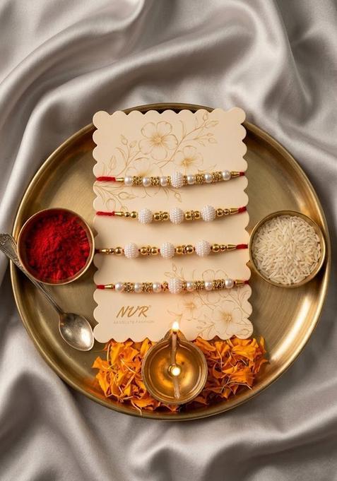 Golden Thread Rakhi Set Of 4