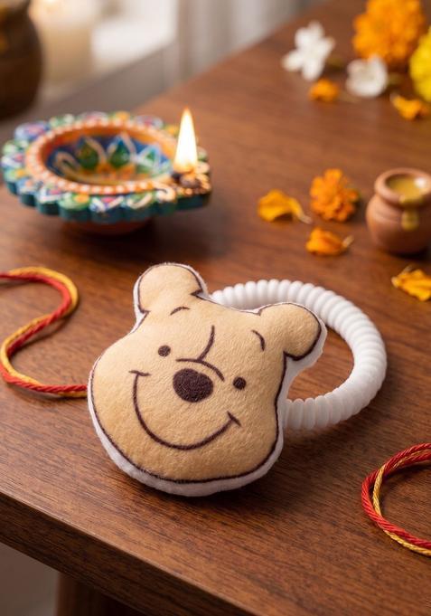 Brown Elasticated Rakhi Set Of 1