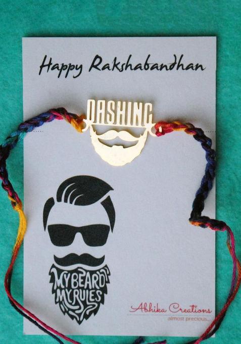 Golden Wraparound Rakhi Set Of 1