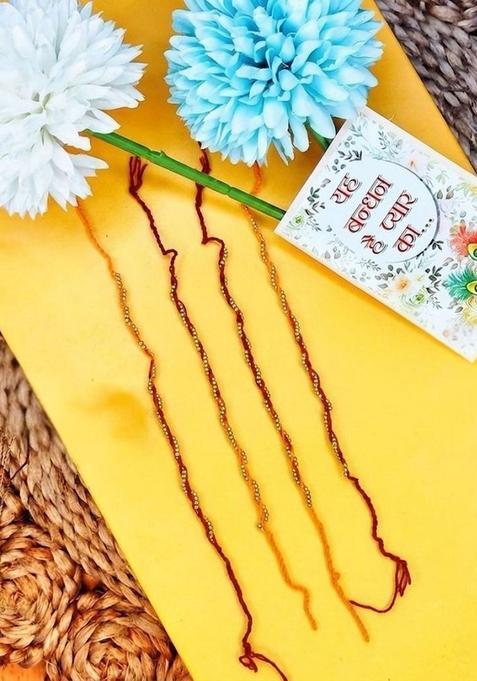 Red Thread Rakhi Set Of 4