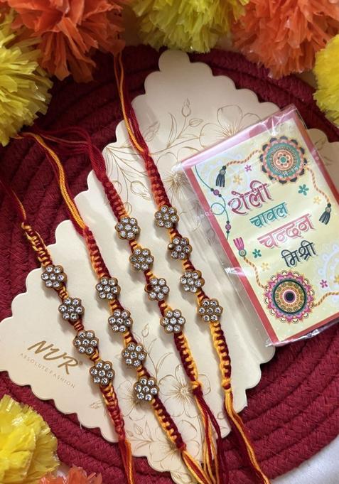 Red Thread Rakhi Set Of 4