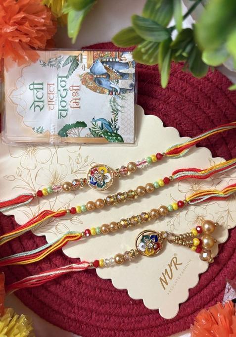Red Thread Rakhi Set Of 4