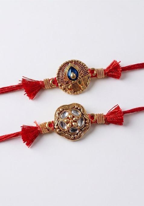 Red Thread Rakhi Set Of 2