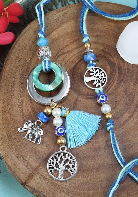 Blue Bhaiya Bhabhi Rakhi Set Of 1