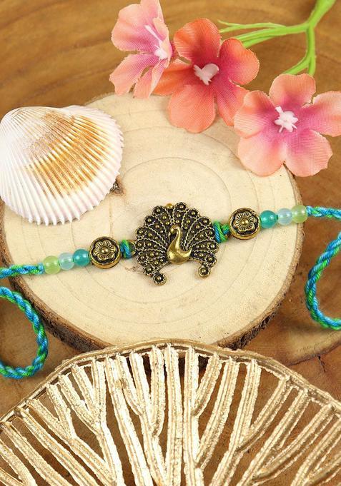 Green Thread Rakhi Set Of 1