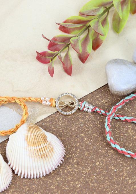 Orange Thread Rakhi Set Of 1