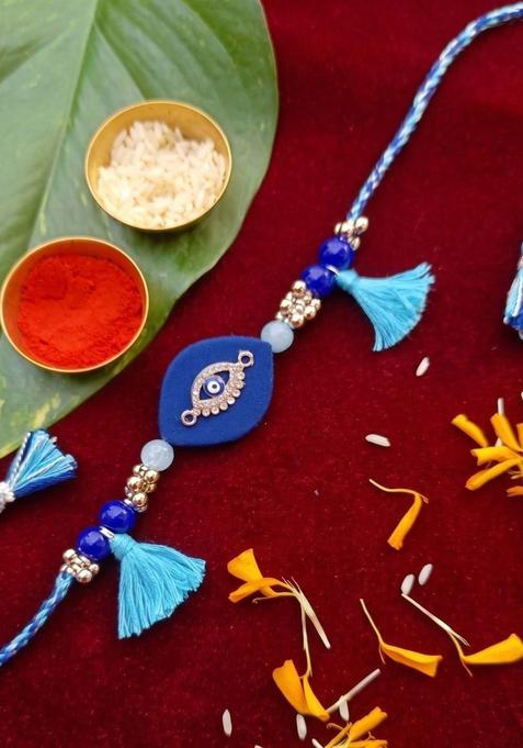 Multicolor Evil Eye Rakhi Set Of 1