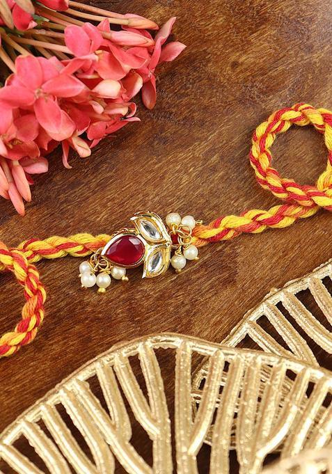 Golden Wraparound Rakhi Set Of 1