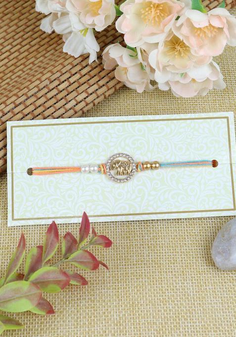 Orange Thread Rakhi Set Of 1
