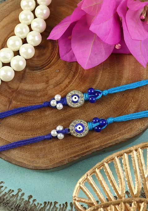 Blue Thread Rakhi Set Of 2