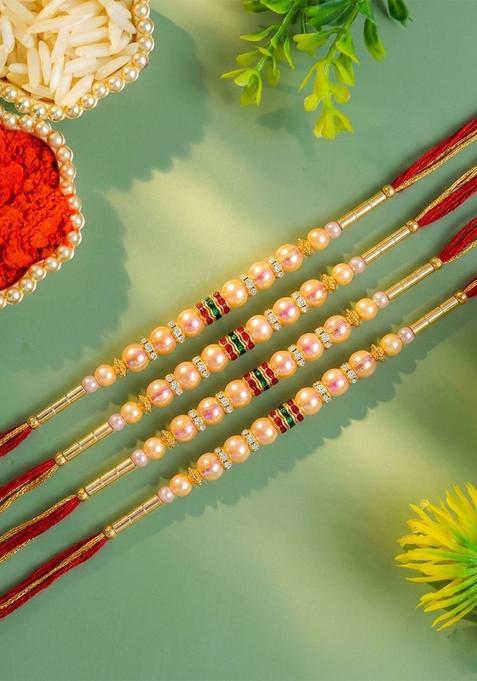 Red Thread Rakhi Set Of 4