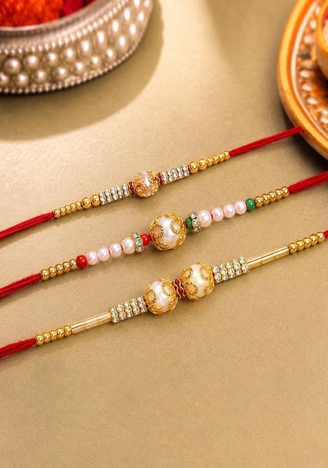 Red Thread Rakhi Set Of 3