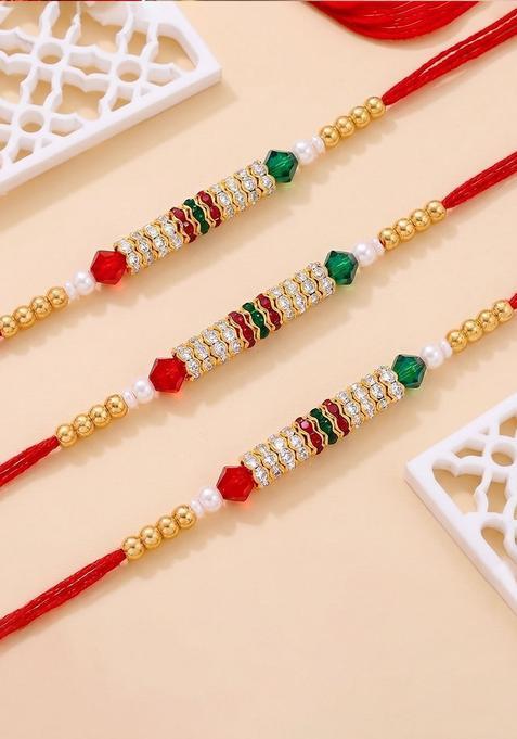 Red Thread Rakhi Set Of 3