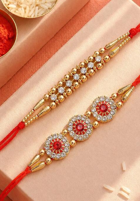 Red Thread Rakhi Set Of 2