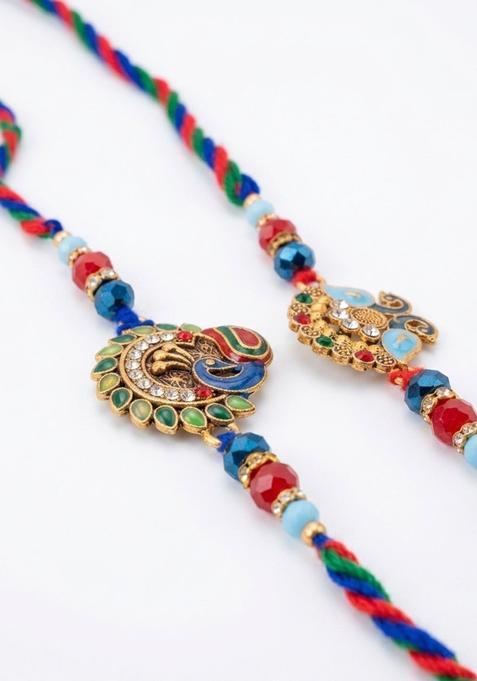Multicolor Thread Rakhi Set Of 2