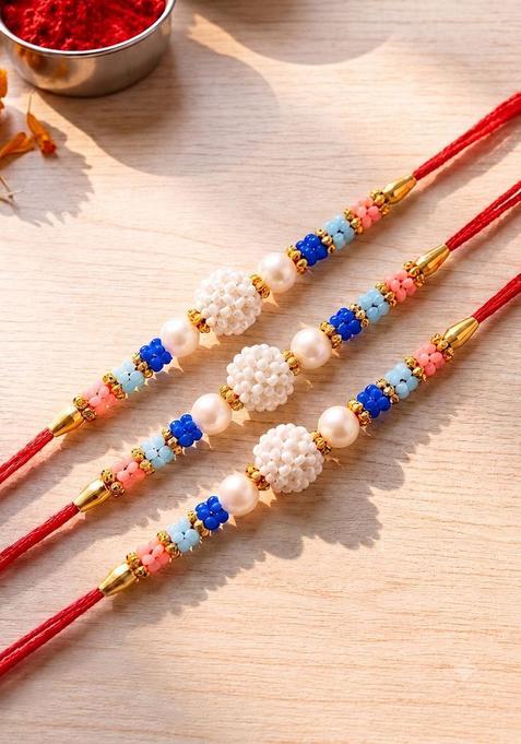 Red Thread Rakhi Set Of 3
