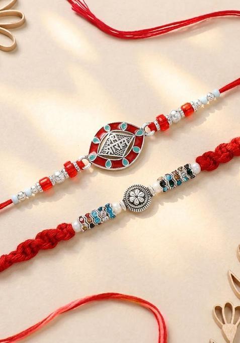 Red Thread Rakhi Set Of 2