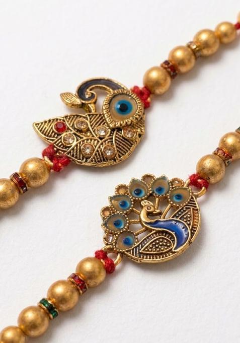Multicolor Bhaiya Bhabhi Rakhi Set Of 2