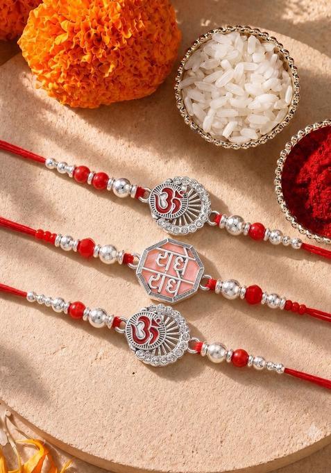 Red Thread Rakhi Set Of 3