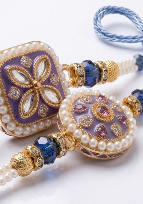 Multicolor Bhaiya Bhabhi Rakhi Set Of 2