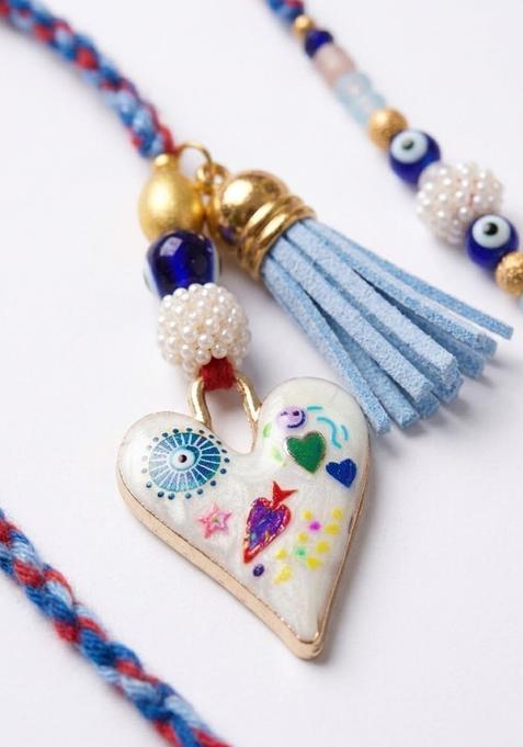 Blue Evil Eye Rakhi Set Of 2