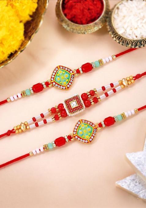 Red Thread Rakhi Set Of 3