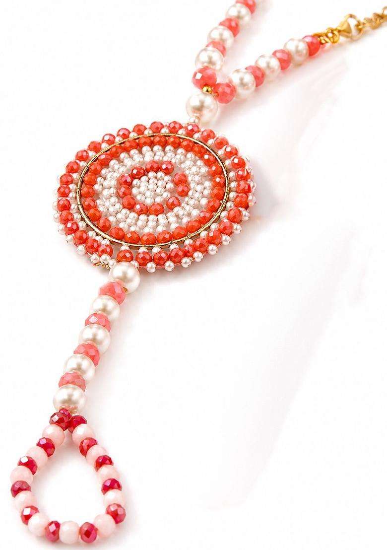 Peach Lumba Rakhi Set Of 2 - Indya