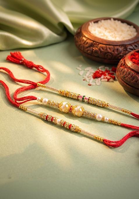 Red Thread Rakhi Set Of 3