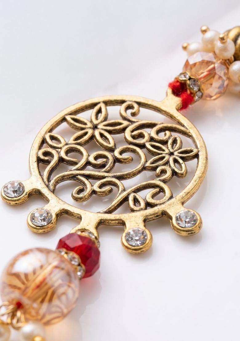 Red Lumba Rakhi Set Of 2 - Indya