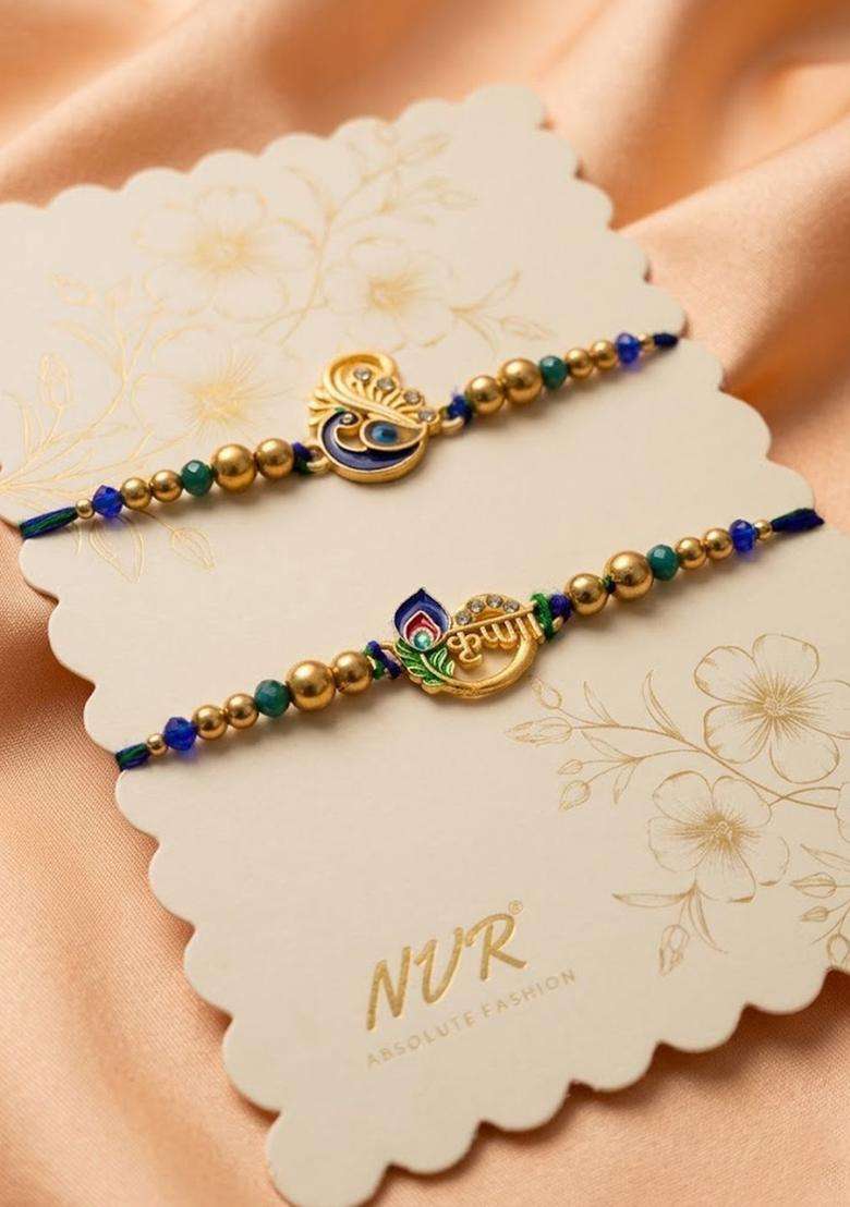 Multicolor Thread Rakhi Set Of 2 - Indya