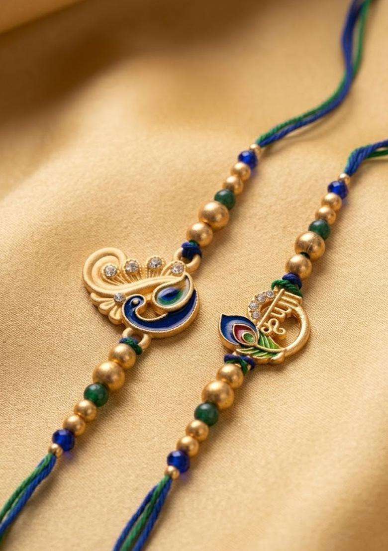 Multicolor Thread Rakhi Set Of 2 - Indya