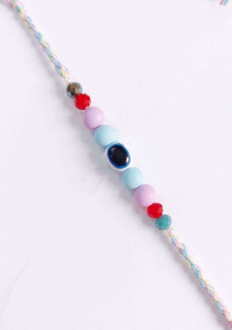 Multicolor Thread Rakhi Set Of 2 - Indya