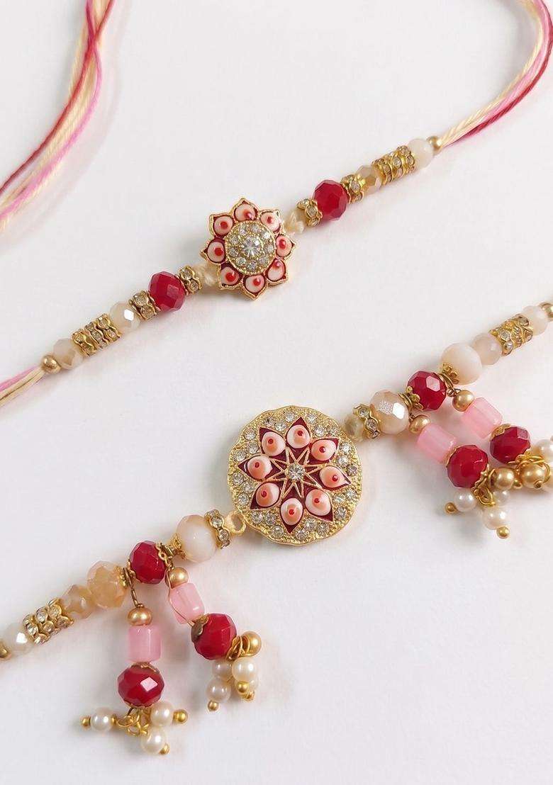 Multicolor Thread Rakhi Set Of 2 - Indya