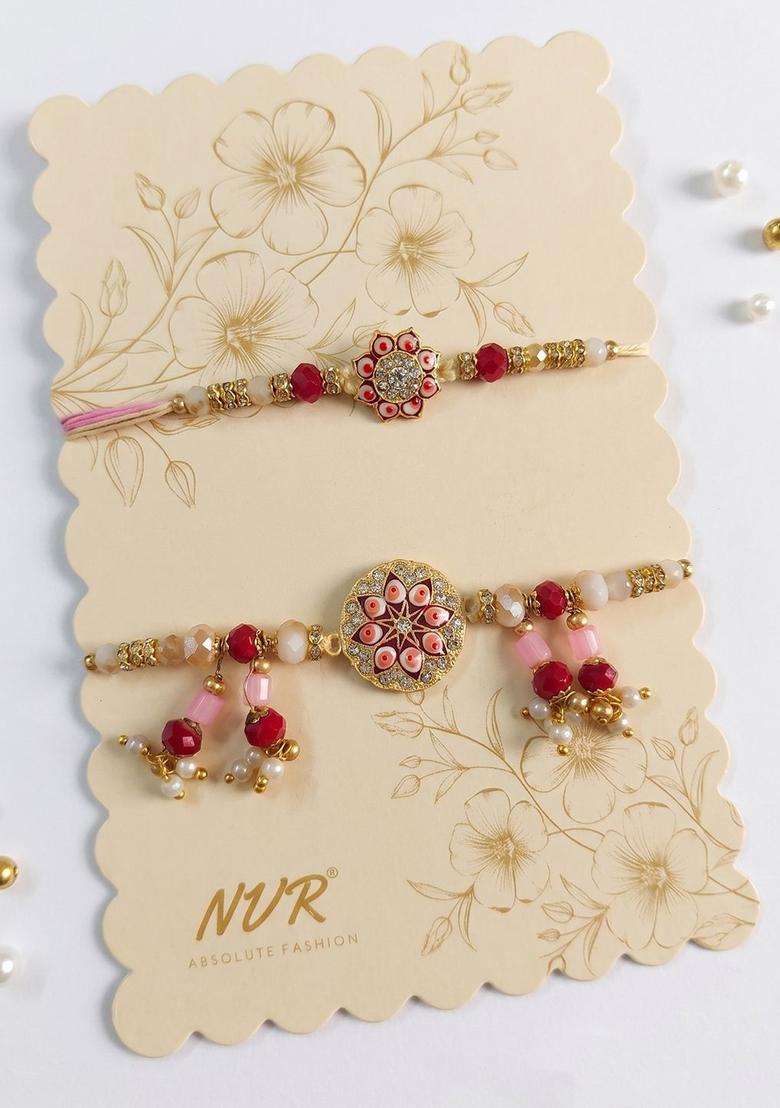 Multicolor Thread Rakhi Set Of 2 - Indya
