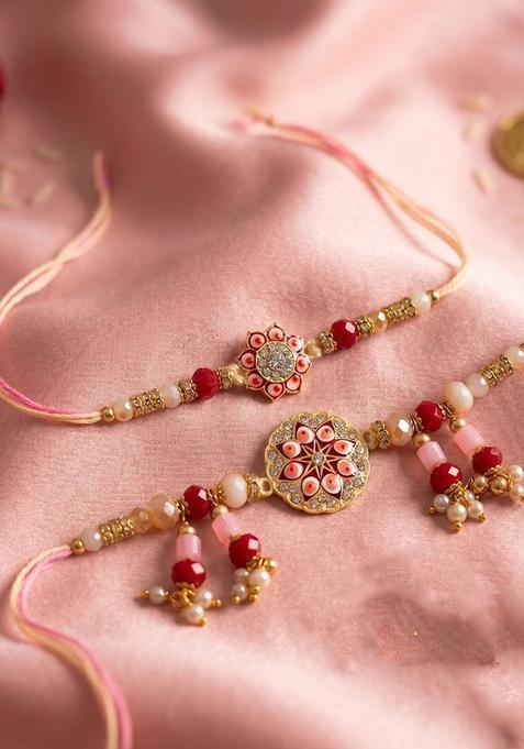 Multicolor Thread Rakhi Set Of 2