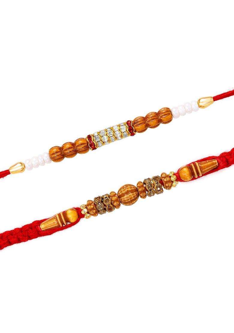 Red Thread Rakhi Set Of 2 - Indya