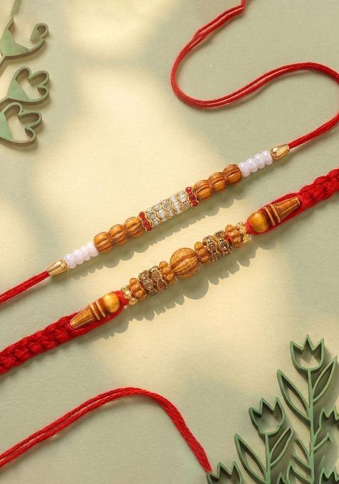 Red Thread Rakhi Set Of 2