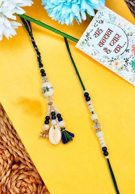 Green Bhaiya Bhabhi Rakhi Set Of 2