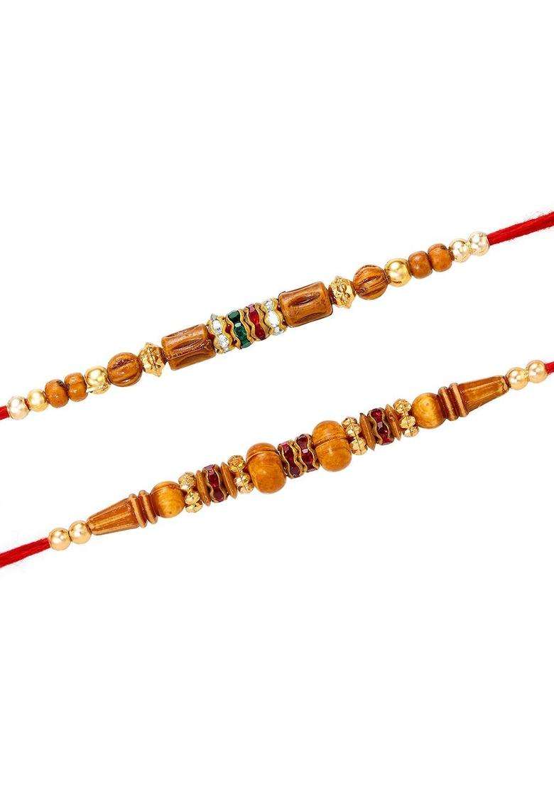 Red Thread Rakhi Set Of 2 - Indya