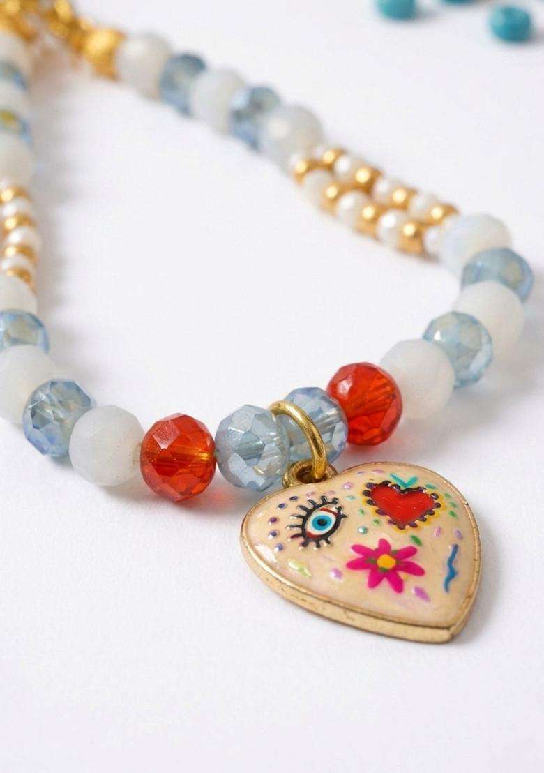 Multicolor Evil Eye Rakhi Set Of 2 - Indya