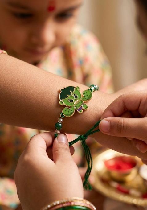 Green Thread Rakhi Set Of 1