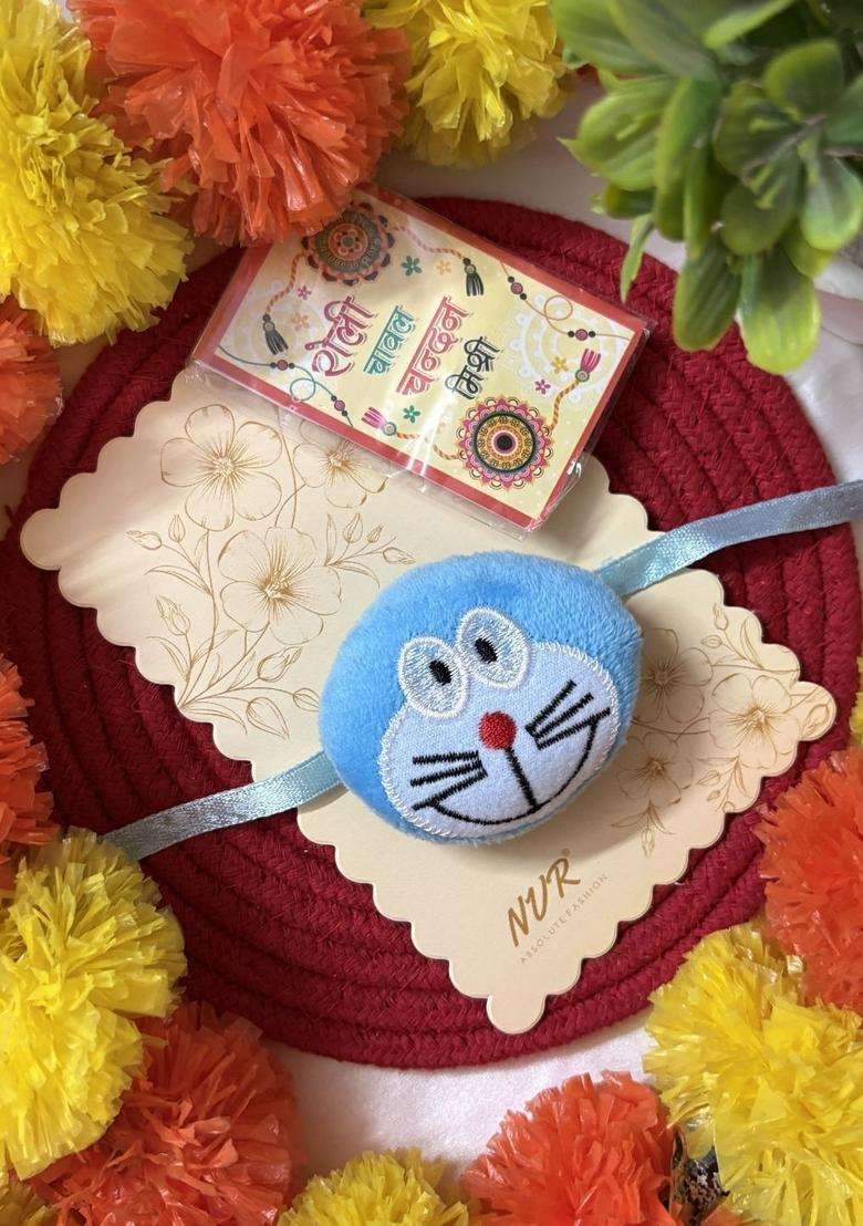 Blue Thread Rakhi Set Of 1 - Indya