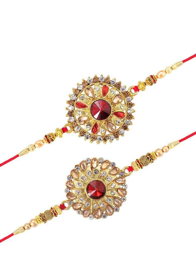 Red Thread Rakhi Set Of 2 - Indya