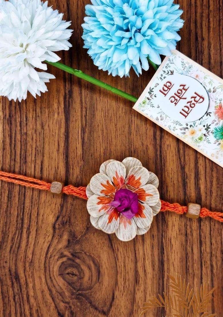 Multicolor Thread Rakhi Set Of 1 - Indya