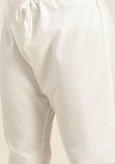 Sea Green Woven Poly Blend Kurta Set For Men