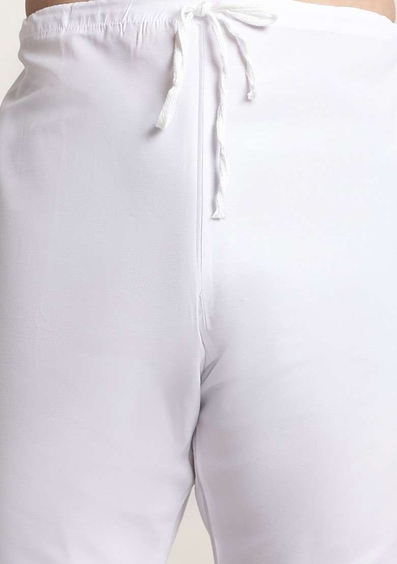 Beige Printed Cotton Kurta Set For Men - Indya