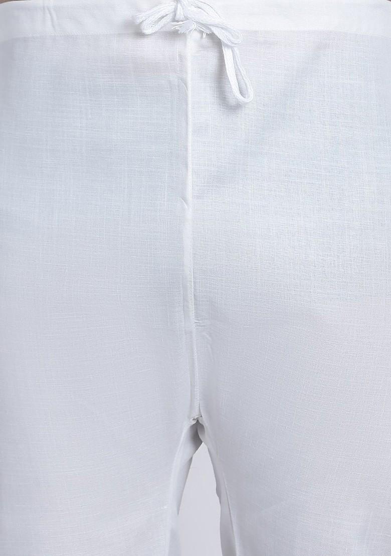 Blue Thread Work Cotton Kurta Set For Men