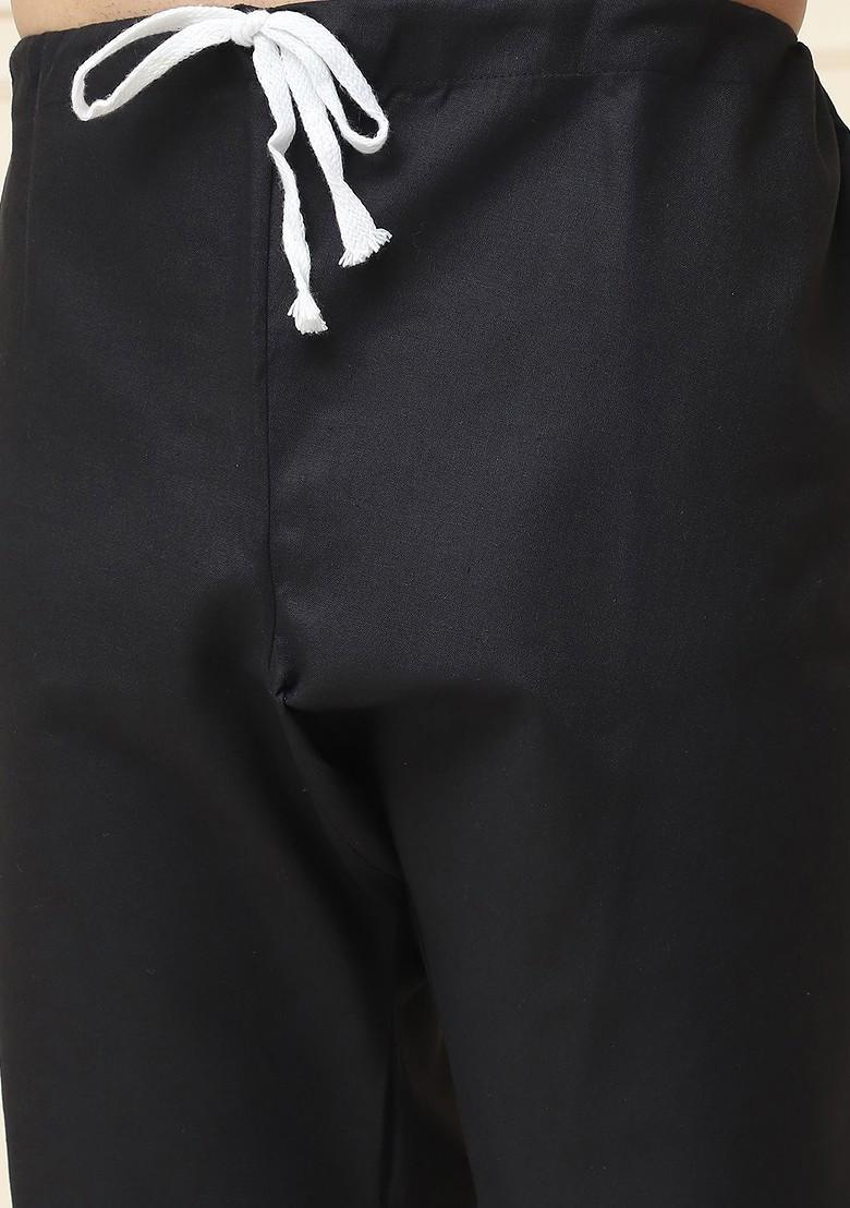 Purple Woven Poly Blend Kurta Set For Men