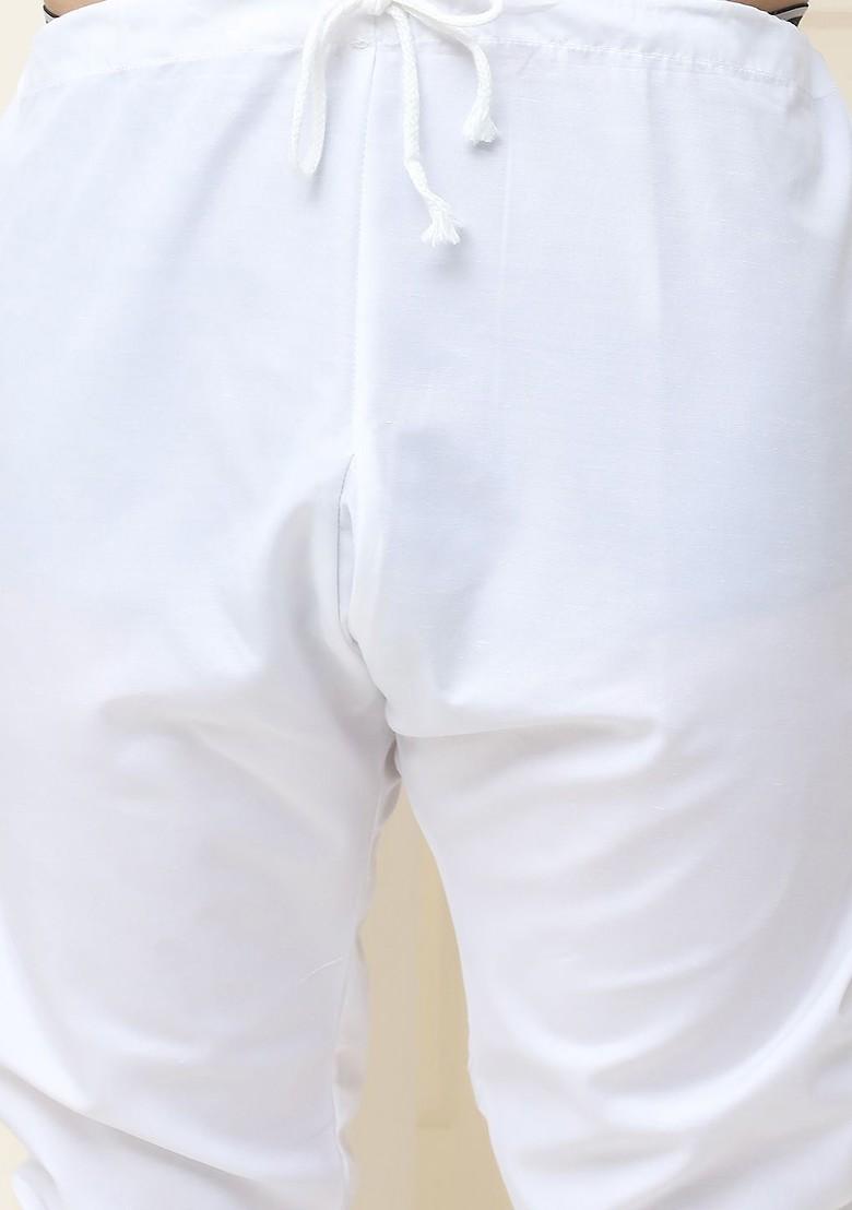 Olive Printed Cotton Kurta Set For Men